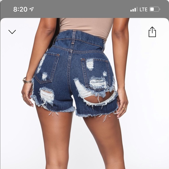 Fashion nova denim ripped shorts - Picture 4 of 4